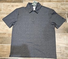 NWT Calvin Klein Jeans Men's Gray Heather 1/4 Zip Polo Shirt M