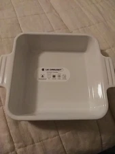  6"x6" 14cm Le Creuset White /Enamel Baking Casserole Dish