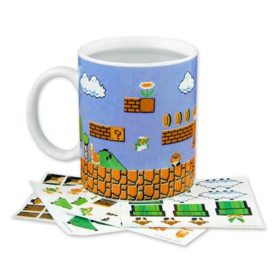 Super Mario Tasse Build A Level zum selbst gestalten Kaffeebecher Kaffeetasse 