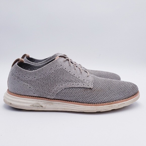 SAOLA Cole Haan Original Grand Stitchlite Oxford tinta unita grigio Rock Ridge taglia 12
