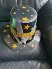 2 Hollywood Foiled Top Hat Fancy Dress