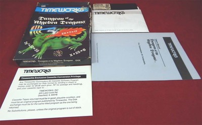 C64:  Dungeon of the Algebra Dragons - Timeworks 1983 mit OVP