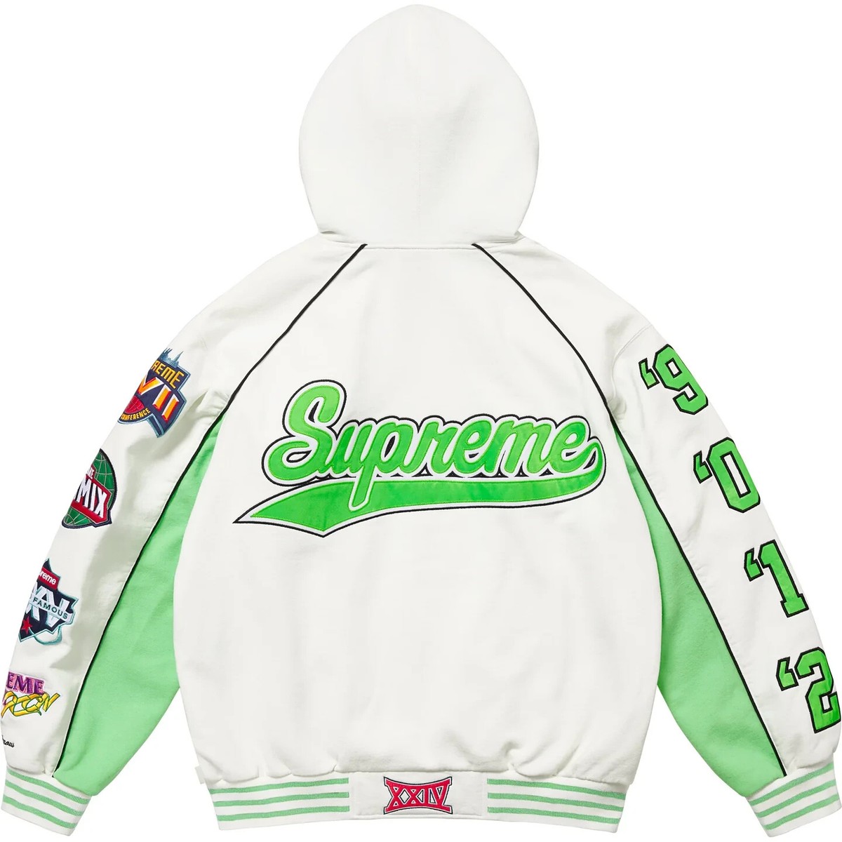 【Supreme】Playoffs Zip Up Hooded Sweatshirt★White★25SS★ Supreme Playoffs Zip Up Hooded Sweatshirt 3colors 25SS | eBay