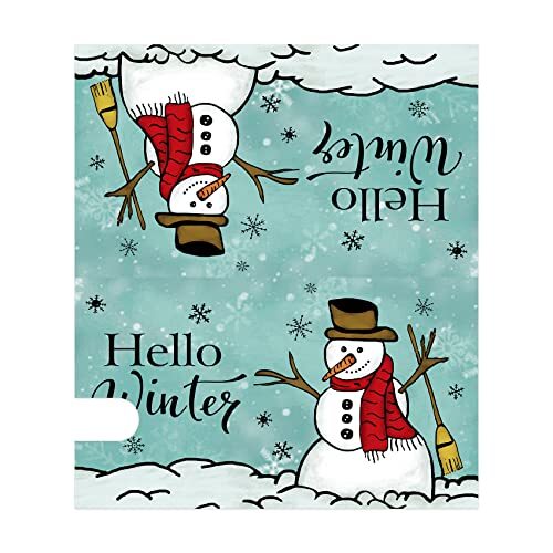 Hello Winter Snowman Decoration Mailbox Cover with Magnetic Strip Winter - Picture 4 of 7