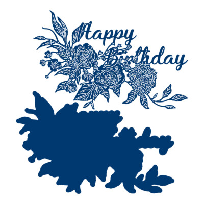 Tattered Lace Grown Together HAPPY BIRTHDAY Handwerk Stanzformen Set - 570815