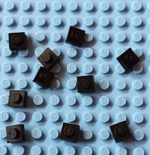 Lego Black Plates 1 x 1 Stud Parts X10 NEW