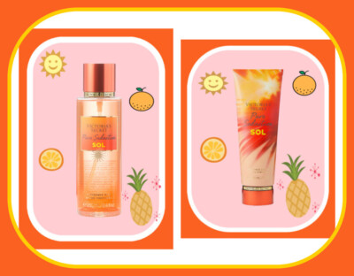 SOL Citrus Pure Seduction Fragrance Lotion & Mist 2 PC SET 8oz Victoria's Secret