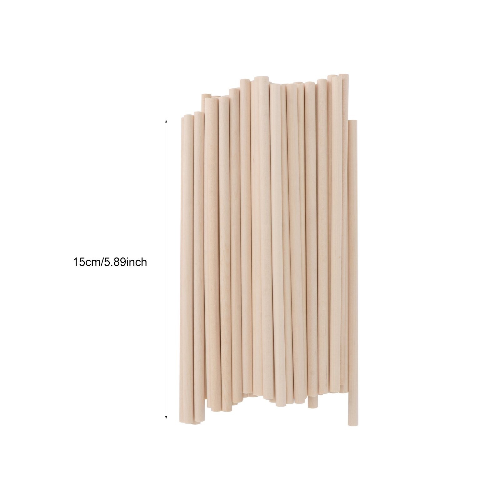 100 un. Tacos de madera redondos varillas de madera palos de madera