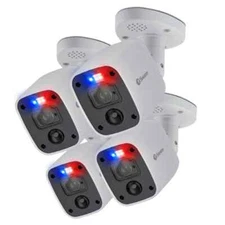 Swann SRPRO-4KRQWB4 PRO-4KRQ 4 pack color night vision BNC IP66 PIR Siren Lights