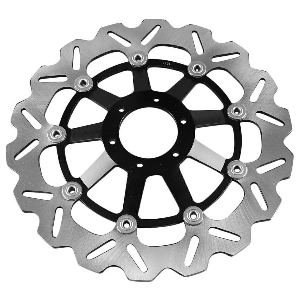 Front Brake Discs Rotors Fit for Honda CBR900RR 1998 1999 Black Steel Motorcycle Foto 4 de 4