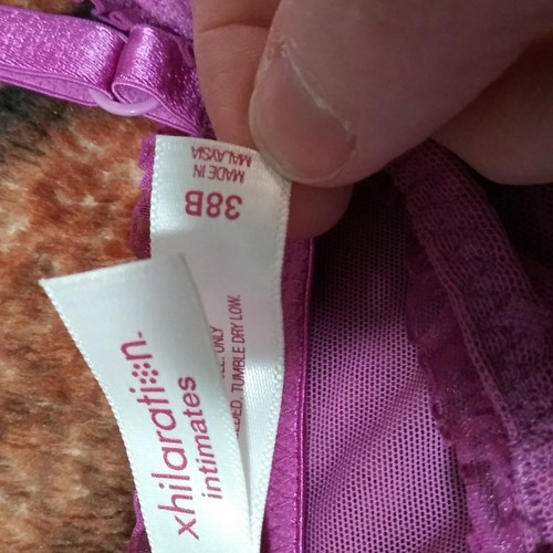 xhilaration Intimates Lingerie 36B Bustier Babydoll dress Pink Purple hearts 💕 - Picture 9 of 10