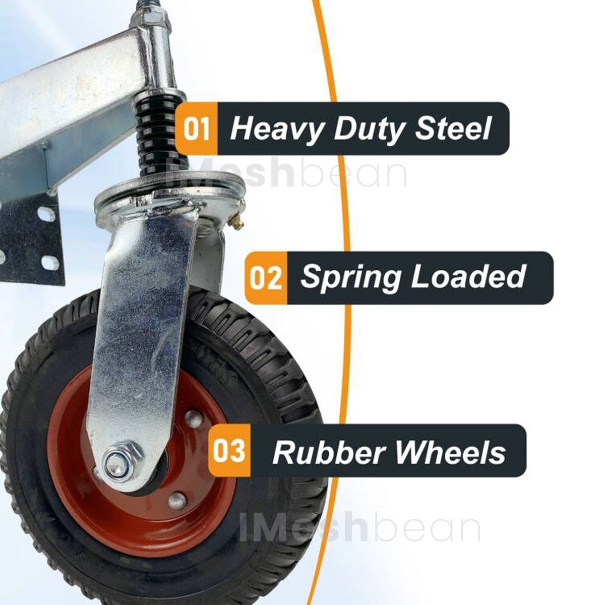 Farm Gate Casters 8 Inch Heavy Duty Gate Wheels - 600 Lb Capacity ...