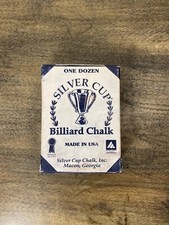 Silver Cup Pool Cue Chalk for Billiards and Snooker Tan 1 Dozen