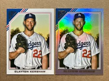 Clayton Kershaw 2022 Topps Gallery Base & Rainbow Foil Baseball Cards. Dodgers