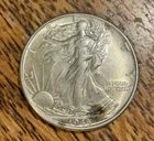 1945 Walking Liberty Half Dollar Coin AU