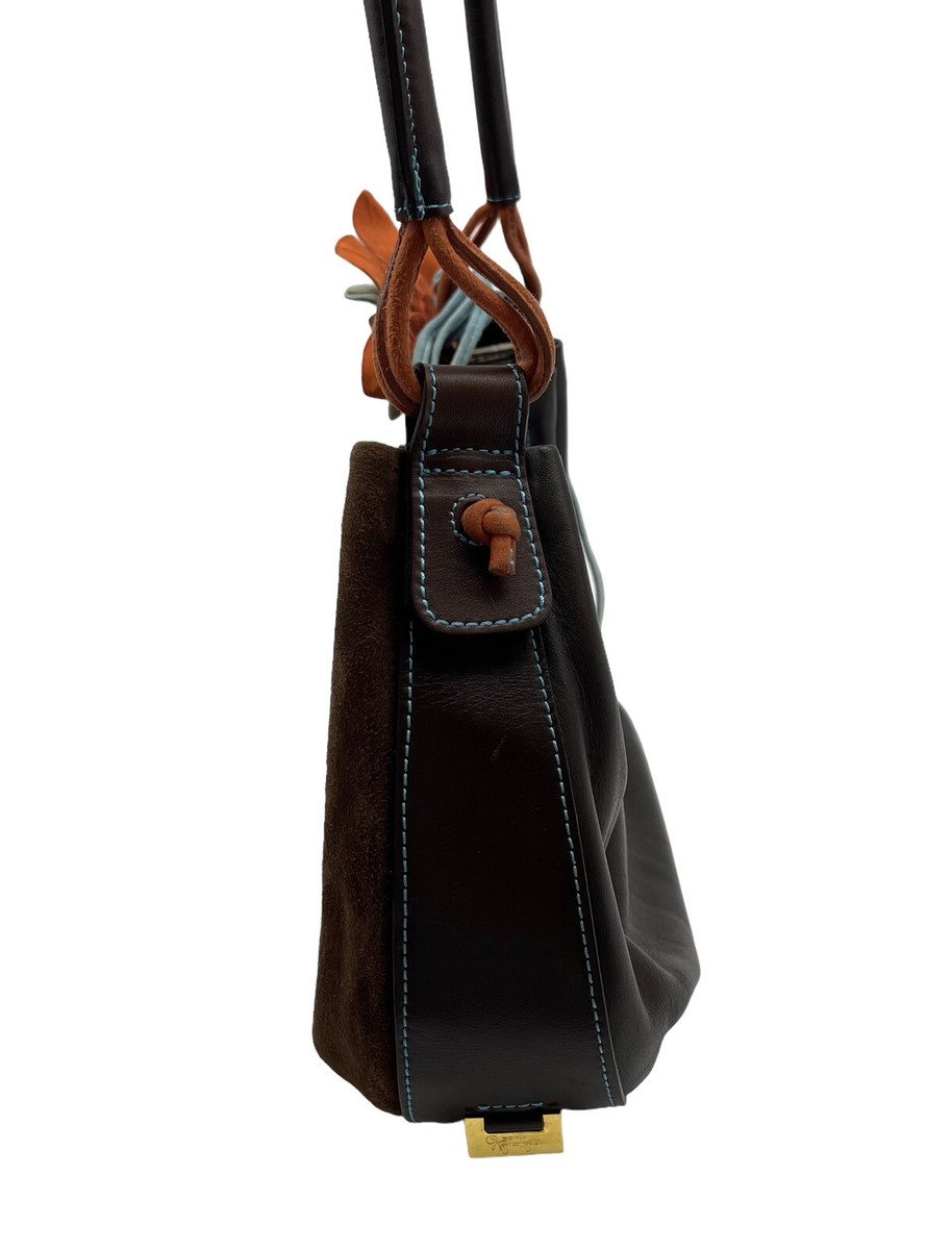 Ginza Kanematsu Leather Bag Handbag Brown Women With Leather