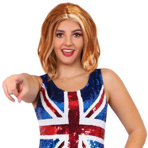 GINGER POP STAR WIG BRITISH SPICE FANCY DRESS COSTUME ACCESSORY WOMENS