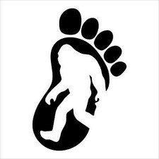 Bigfoot Foot Print Vinyl Decal / Sticker 2(TWO) Pack