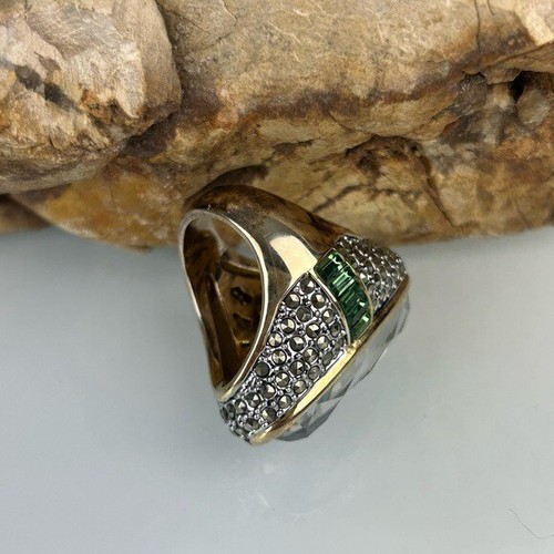 Anillo Akkad Tailandia Grande Ovalado Iridiscente Talla 5.5 Joyería de Moda - Imagen 8 de 9