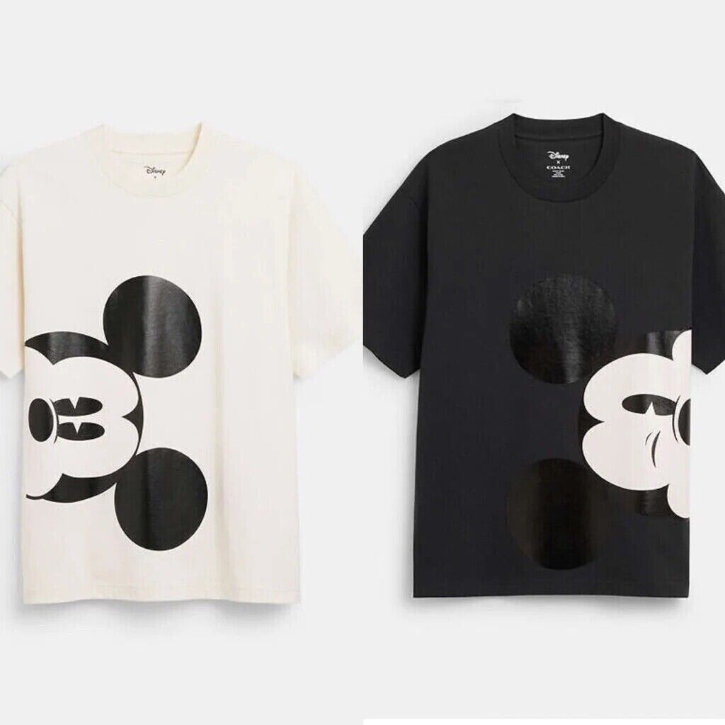 Coach X Disney CN321 Mickey Mouse Skater T Shirt white and Coach X Disney CN321 Mickey Mouse Skater T Shirt white and