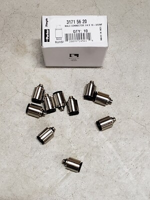 ( 10 QTY)NEW PARKER Legris 3171 56 20 Male Connector 1/4''X10-32UNF  WE SHIP FAST