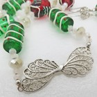 Reclaimed Treasures-Sterling Silver Glass Bead Christmas Jewelry Set By SoniaMcD — photo 9