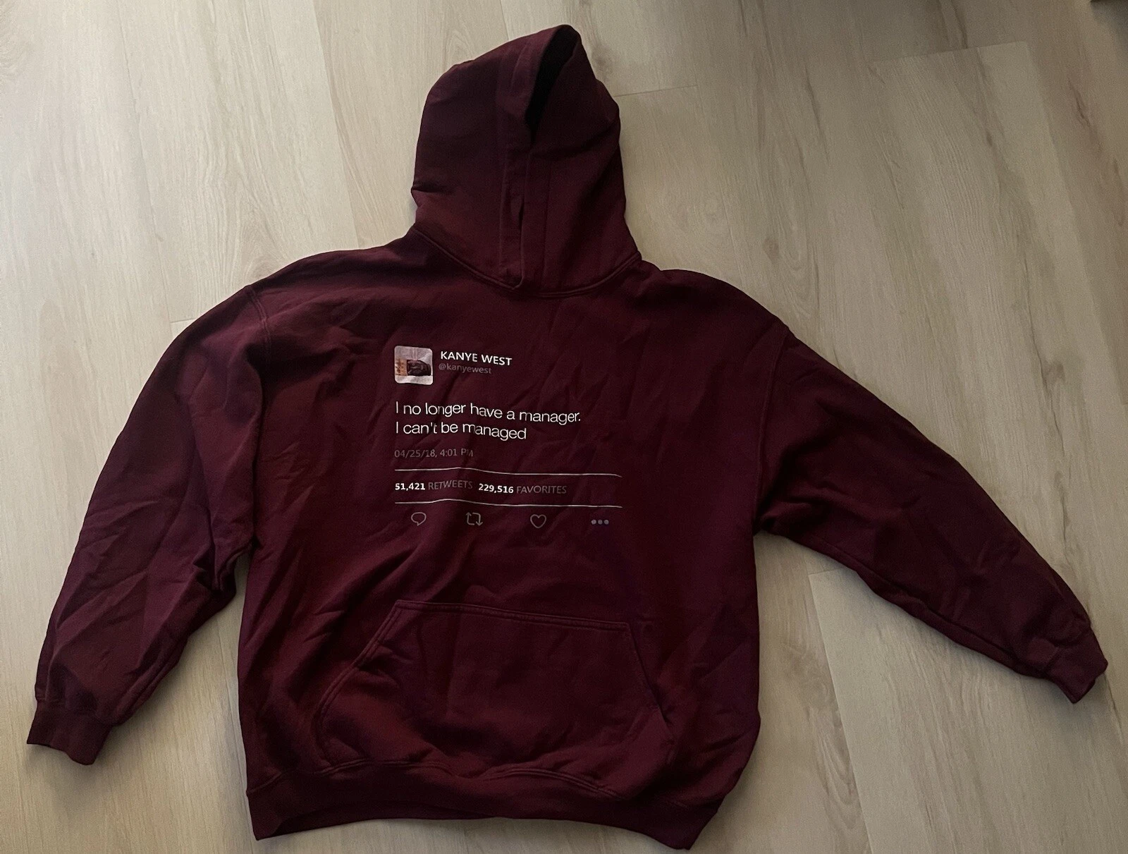 COACH Felpa con cappuccio Ye Kanye West Yeezy Non ho più un manager non posso essere gestita tweet