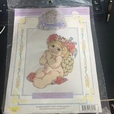 Dreamsicles Say your Prayers Baby Cherub Angel Counted Cross Stitch Kit 48001