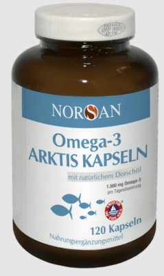Norsan Omega-3 Artiks Kapseln - 120 Weichgelkapseln 1500 mg Omega-3 Fischöl EPA