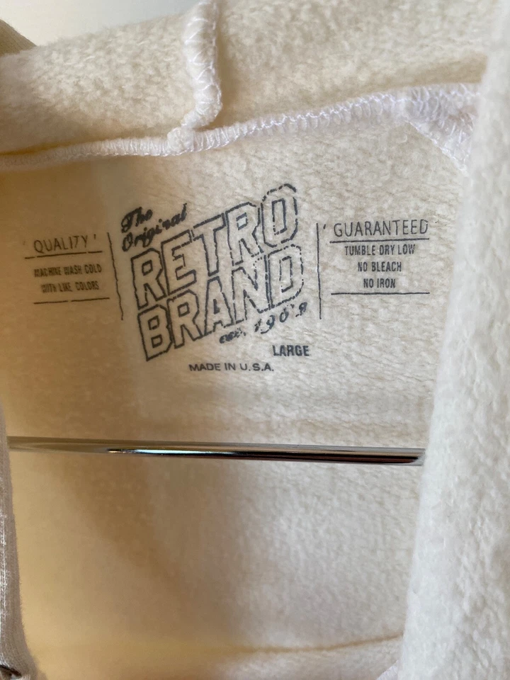 Original Retro Brand Women's Florida Gators Crop Hoodie Large Vintage White - Image 4 of 4