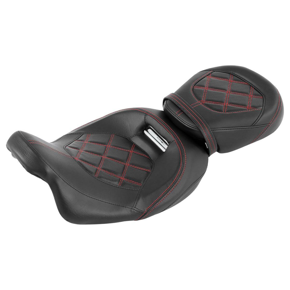 Red Stitching Driver Passenger Seat Fit For Harley Electra Glide