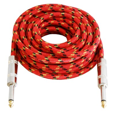 Audio2000'S ADC204Z 20ft GUITAR CABLE with Conductive PVC & 15AWG Shielding, NEW