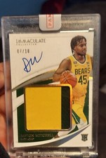 DAVION MITCHELL 2021-22 Panini Immaculate Collegiate Gold RPA #/10 