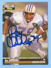 RAY CHILDRESS - Signed/Autographed 1995 Pro Line Card #168 - Oilers w/COA