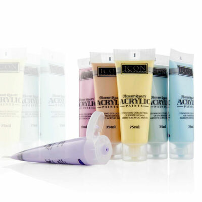 6 x Acrylfarbe Künstler Set höchste Qualität Pastellfarben Kunst & Handwerk Acryl