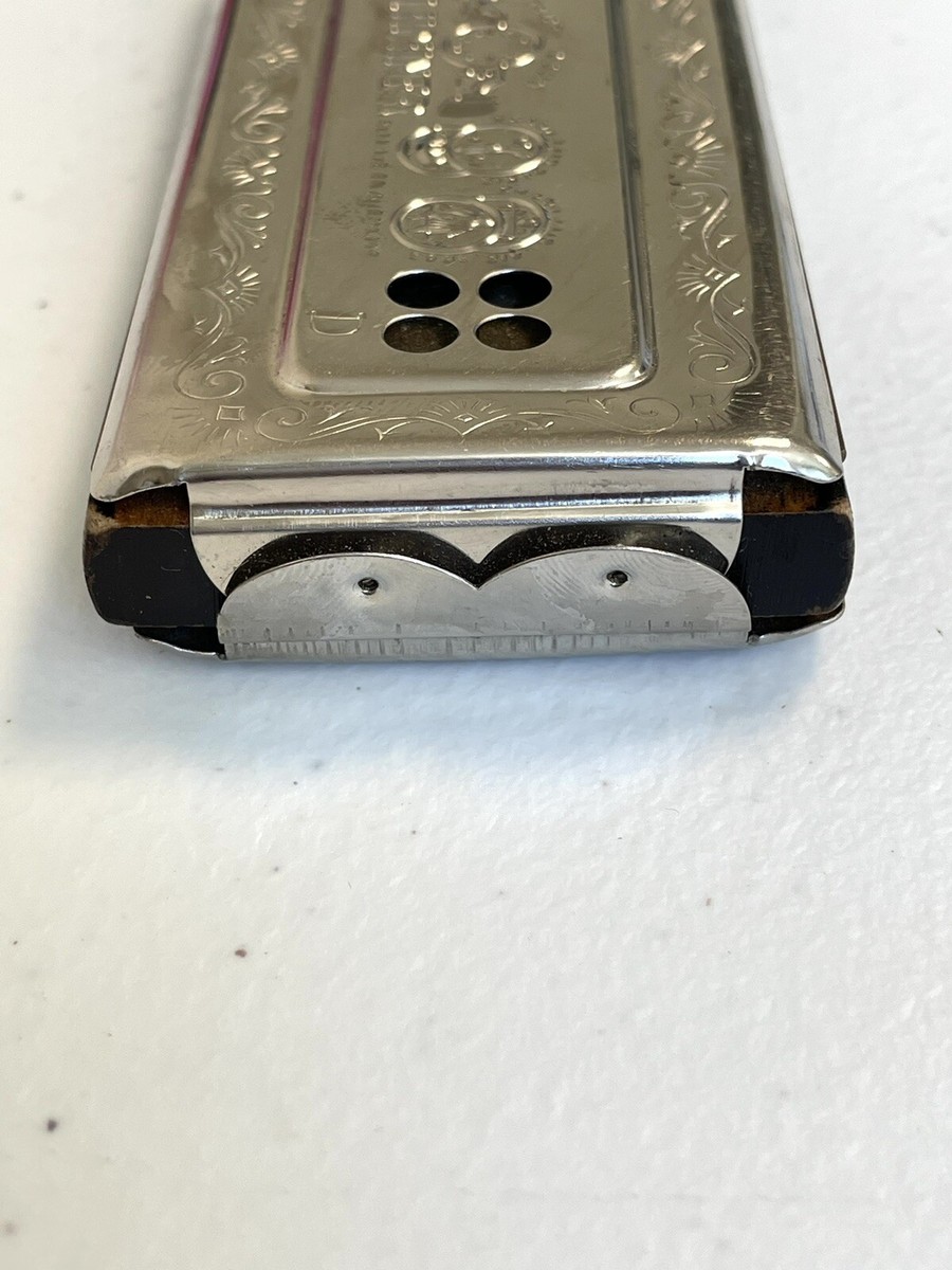 Vintage M. Hohner THE ECHO HARP Harmonica In Original Box