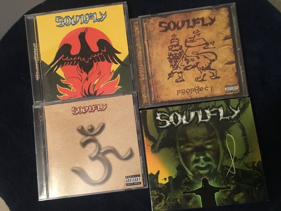 Soulfly CD Lot of 4 - Metal Music - Soulfly Digipak, Prophecy, Primitive, 3