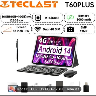 Teclast T60 Plus, 128GB, Blau [Neu-Top Zustand]