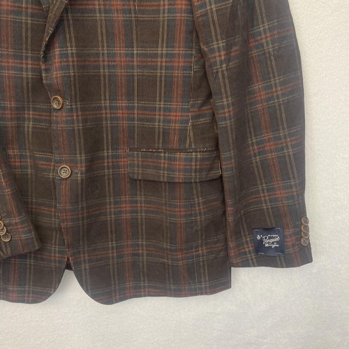 Original Penguin Retro Purple Corduroy Blazer Jacket 42L Plaid Dark Academia - Picture 6 of 17