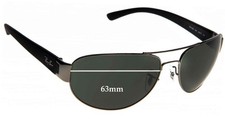 SFx Replacement Sunglass Lenses fits Ray-Ban RB3448 - 63mm Wide