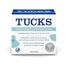 3 Pack TUCKS Medicated Cooling Pads with Witch Hazel 100 Each 300 Total