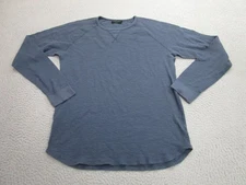 Velvet by Graham & Spencer Shirt Mens Medium Blue Raglan Crewneck Made in USA