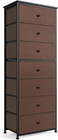 Tall Fabric Dresser for Bedroom, Vertical Storage Organizer Tower with 7 Drawers