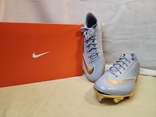 Nike Lunar Vapor Ultrafly Elite 2 Baseball Cleats AO7946-014 Mens 9.5 Grey/Gold