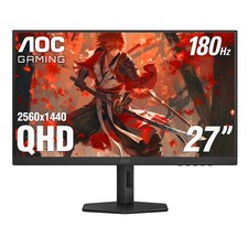 27 Gaming Monitor 2K QHD 2560x1440 180Hz Height Adjustable AOC Q27G4XN inch Rate