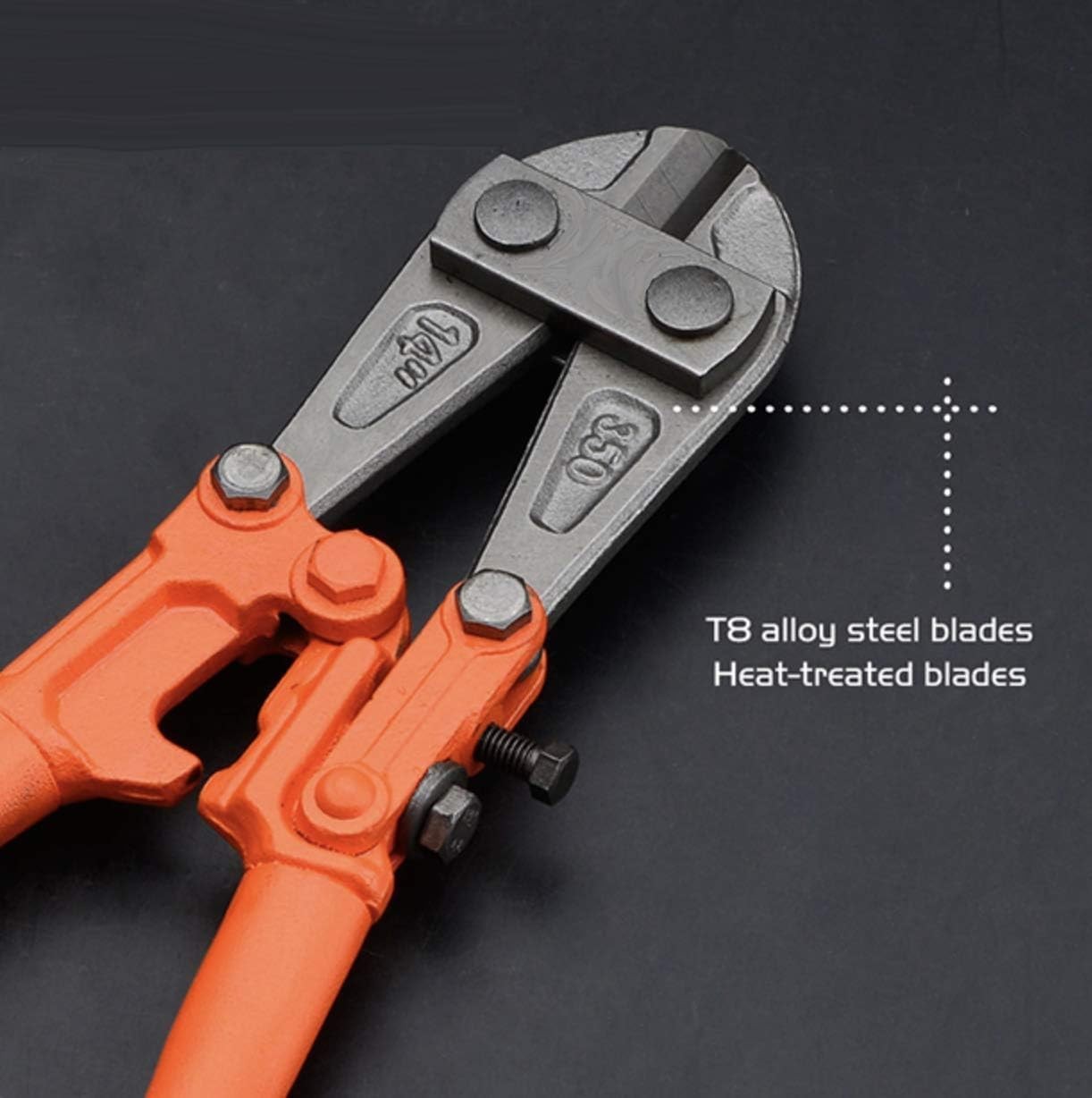 Bolt Cutter 12” - Heavy Duty Forged T8 Steel Blade Cuts Steel Wire, Chain Lin...