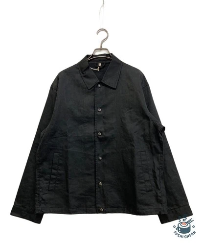 MUJI LABO Thick linen drawstring jacket Size: M Black Men - product listing photo