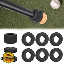 Hikeen 6 PC Baseball Bat Grip Choke Up Rings Weighted Swing Knob