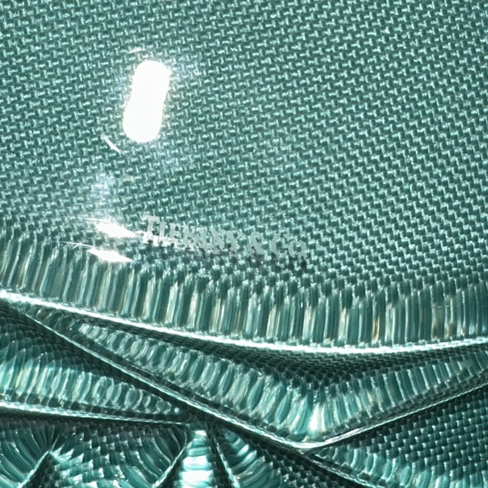 "Plato de cena de 12"" de vidrio soplado corte roca firmado por Tiffany & Co" Foto 4 de 4