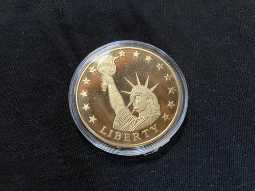 *2009* 24K GOLD USA Statue of Liberty Collector Coin American Mint United States